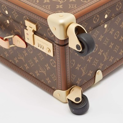 Louis Vuitton Brown Coated Canvas and Leather Suitcases | eBay