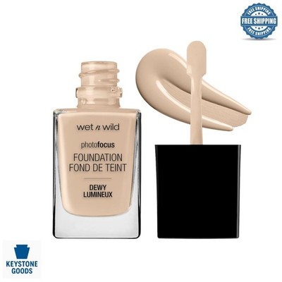 Photo Focus Dewy Liquid Foundation   Cruelty-Free, Medium Coverage, Shell Ivory