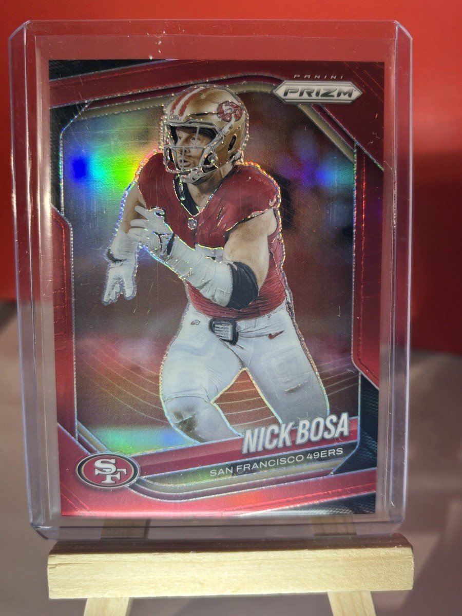2025 Panini Prizm Nick Bosa Red Prizm Color Match #219, Card Looks