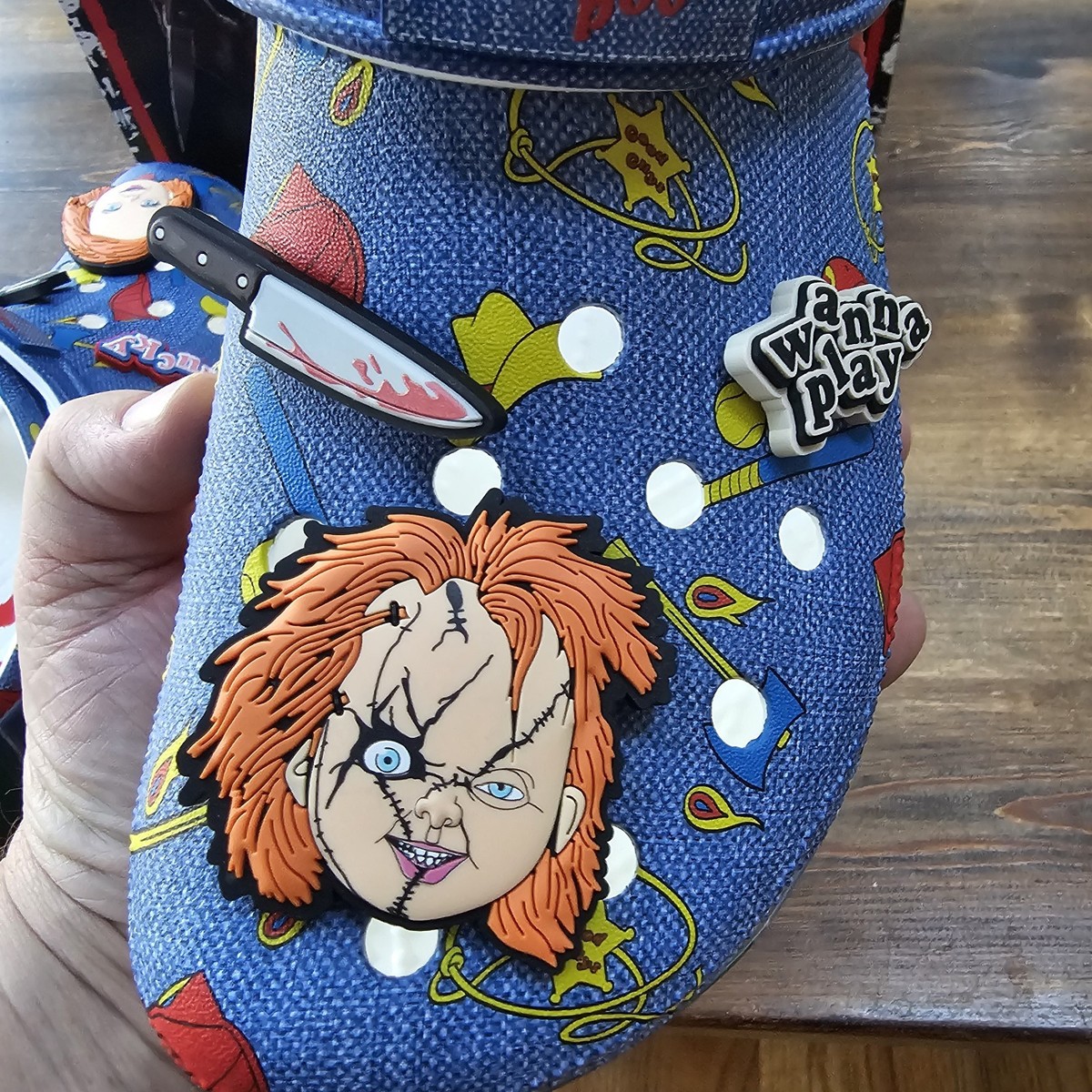 Crocs x Chucky Classic Clogs Mens 10 Child\'s Play Horror W12 Unisex New NIB Crocs Horror Pack 2025 Jason, Chucky, Pennywise main image 3