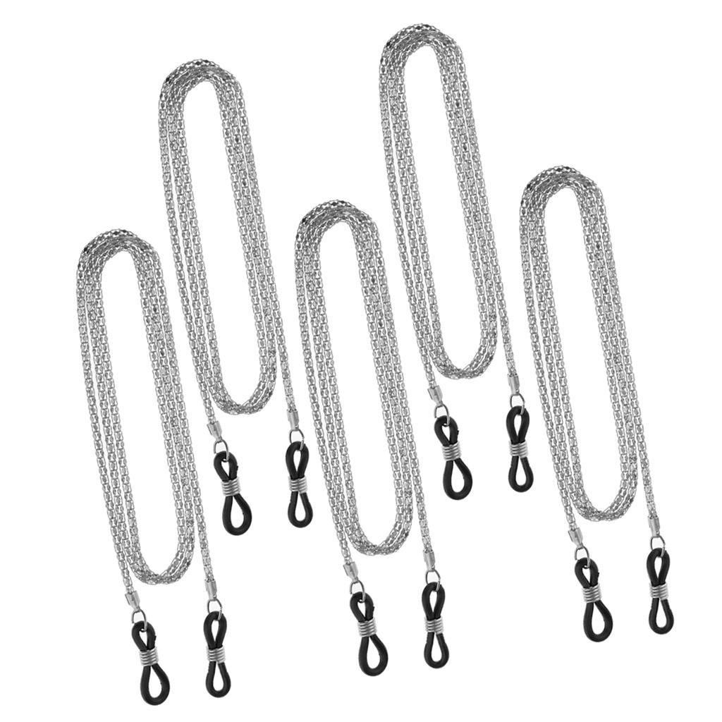 5 pezzi occhiali da sole in metallo grigio