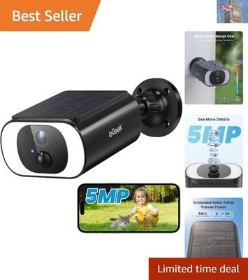 All-in-One Wireless 5MP Überwachungskamera mit integriertem Solarenergie & Flutlicht