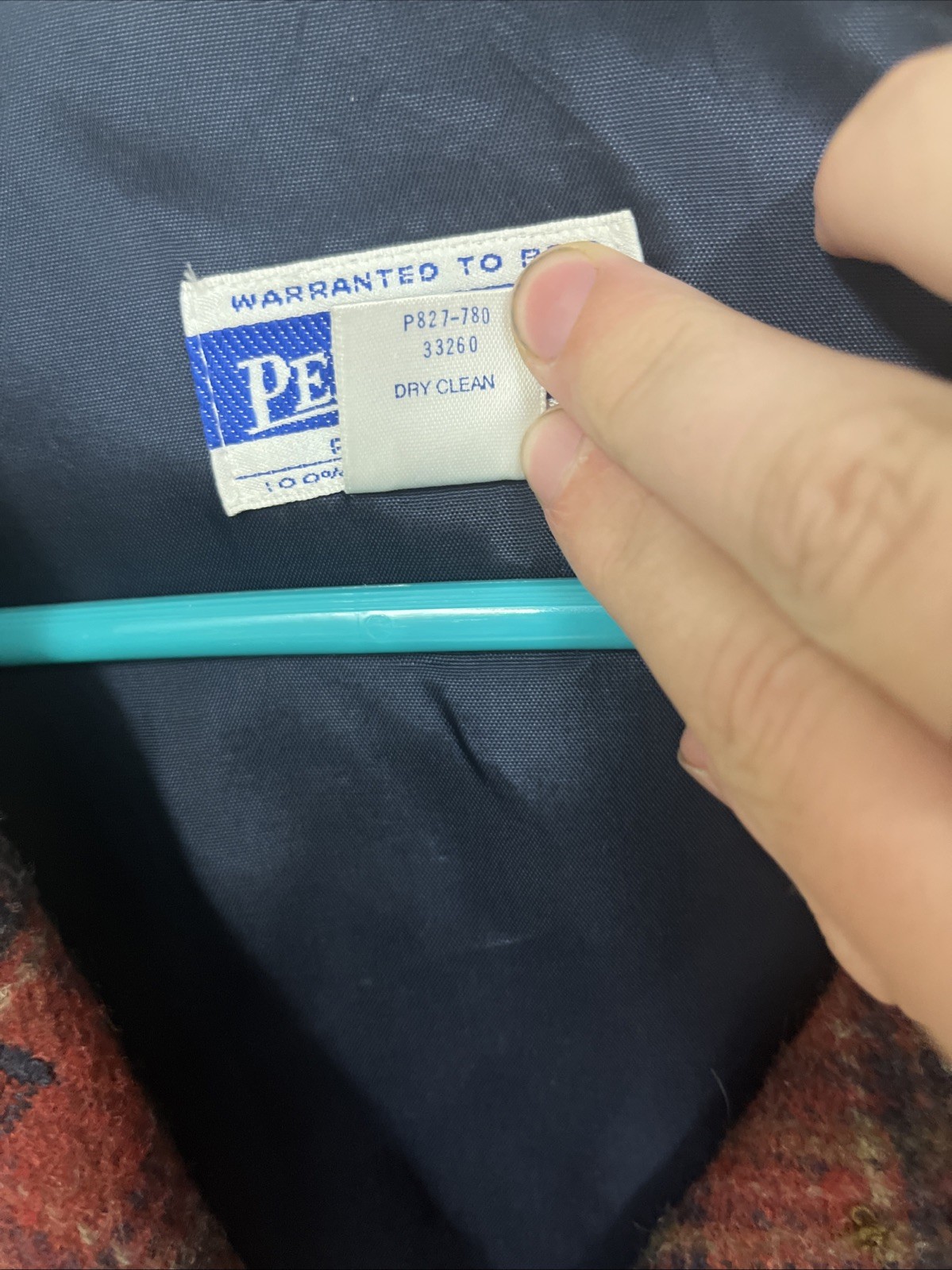 Pendleton Plaid Red Virgin 100% Wool Button shack… - image 8