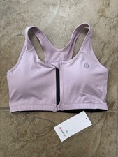 LULULEMON FRONT ZIP-UP SPORTS BRA WOMENS SIZE L