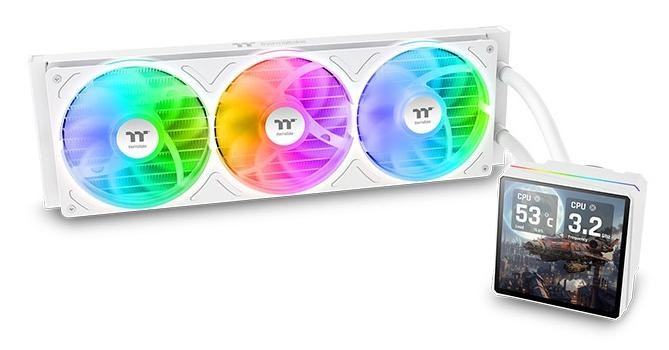 Thermaltake Bianco Refrigeración Líquida Th360 V3 Ultra Argb 360Mm 3 Ventole - Immagine 2