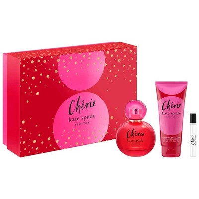 Perfume Gift Set Kate Spade Cherie Eau de Parfum 3 Piece Travel Spray york Body