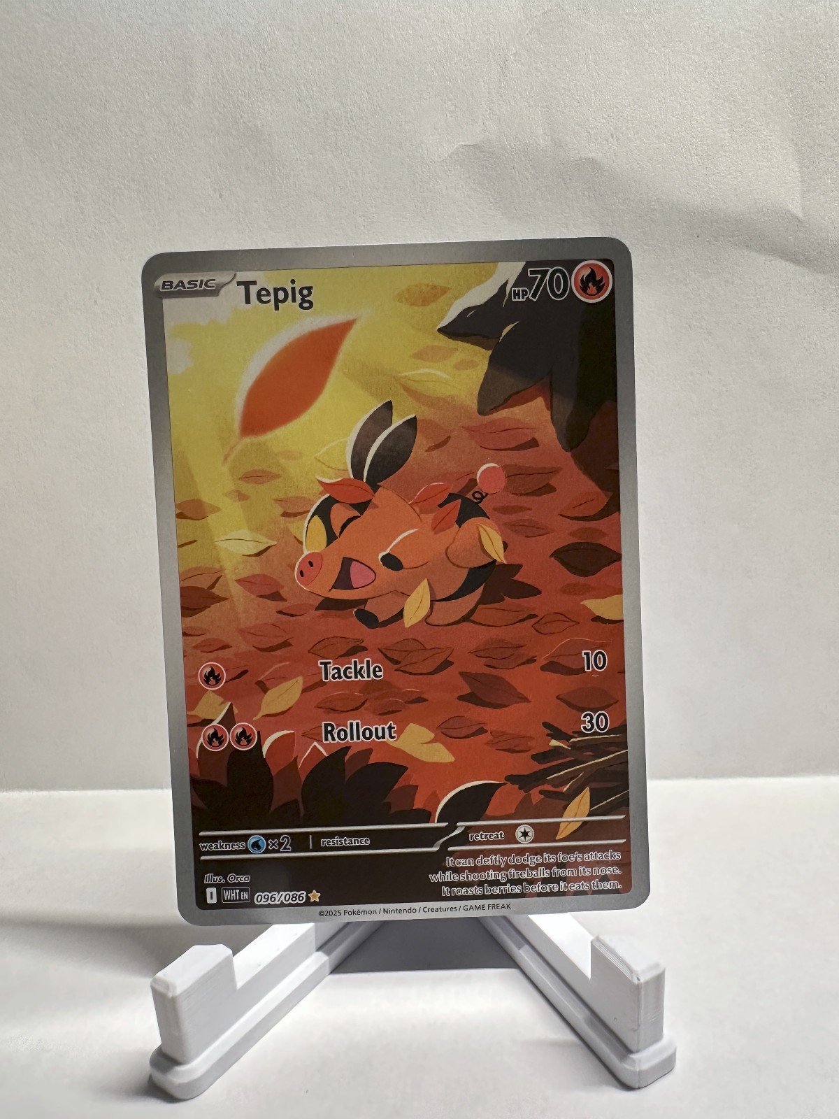 Tepig 096/086 White Flare Illustration Rare NM