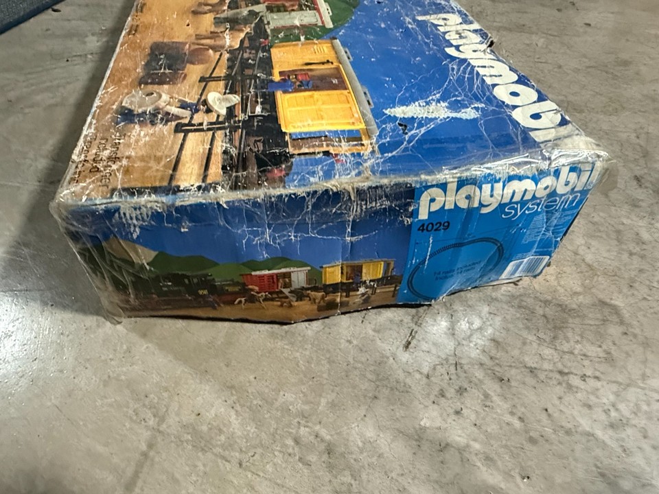 PLAYMOBIL ECHARPE ROUGE 4123 cowboy wagon caboose train western ferme