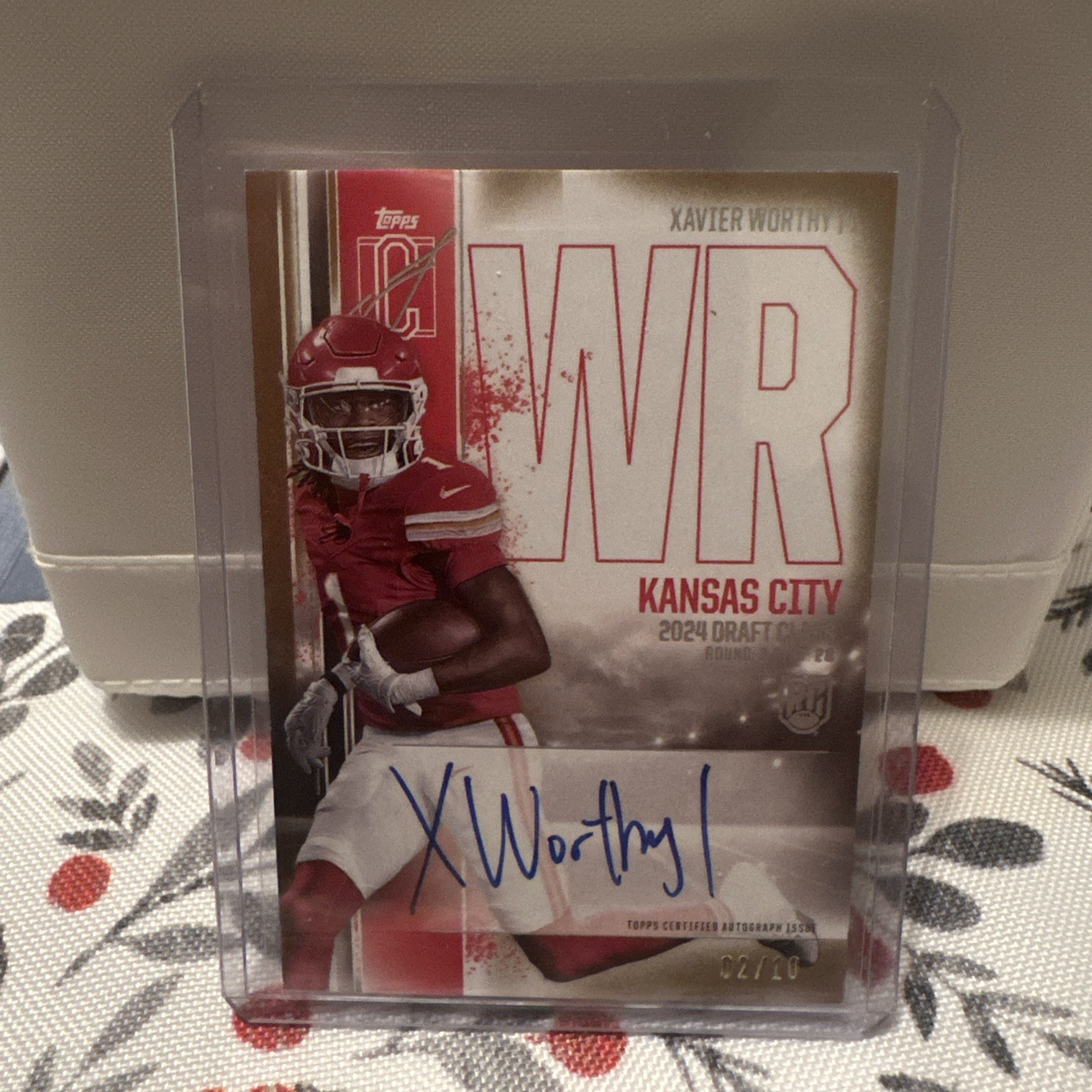 Xavier Worthy Topps Signature Class Rookie Class Autograph Variation #RCAXW Gold
