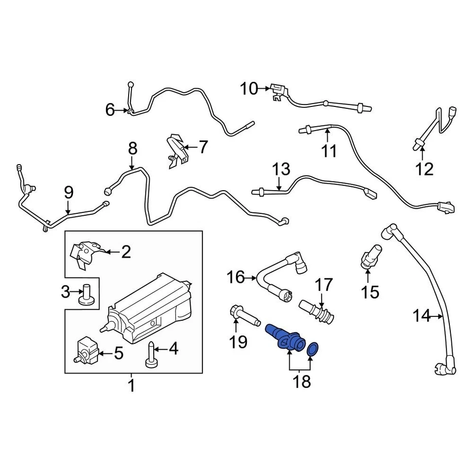 For Ford Transit-350 15-24 Ford Evaporative Emissions System Line Adapter Foto 3 de 3