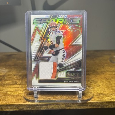 2025 Panini Select Sparks Joe Burrow Tri Color Patch /99 No. SPK-JBW