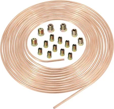 25Ft 3/16 OD Copper-Nickel Coated Alloy Brake Line Tubing Coil Copper Nickel 