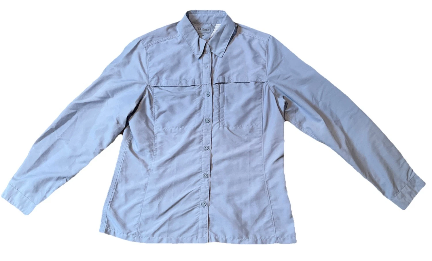 L.L.Bean Light Blue Long Sleeve Vented Shirt Size M Fishing Hiking