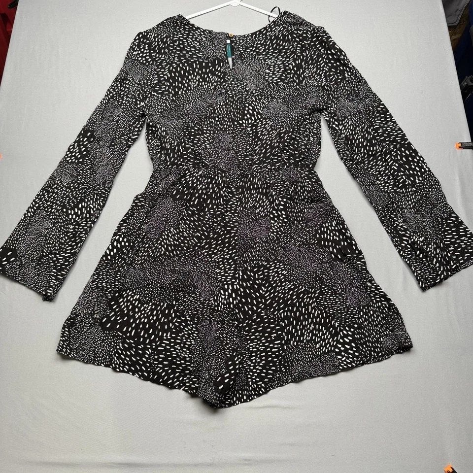 Vestido mameluco para mujer Roxy Spirit Awakes manga larga blanco y negro grande nuevo con etiquetas Foto 2 de 4