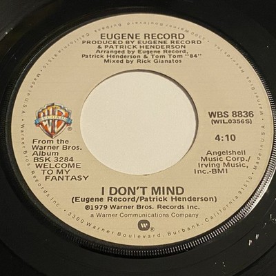 Eugene Record: I Don't Mind / Take Everything 45 - Warner Bros. - Soul