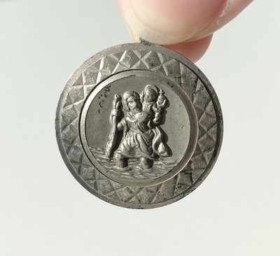 George Jensen Silver St Christopher Pendant