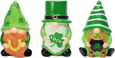 St. Patrick's Day Gnome Decor Set - 3 Resin Ornaments for Home Display