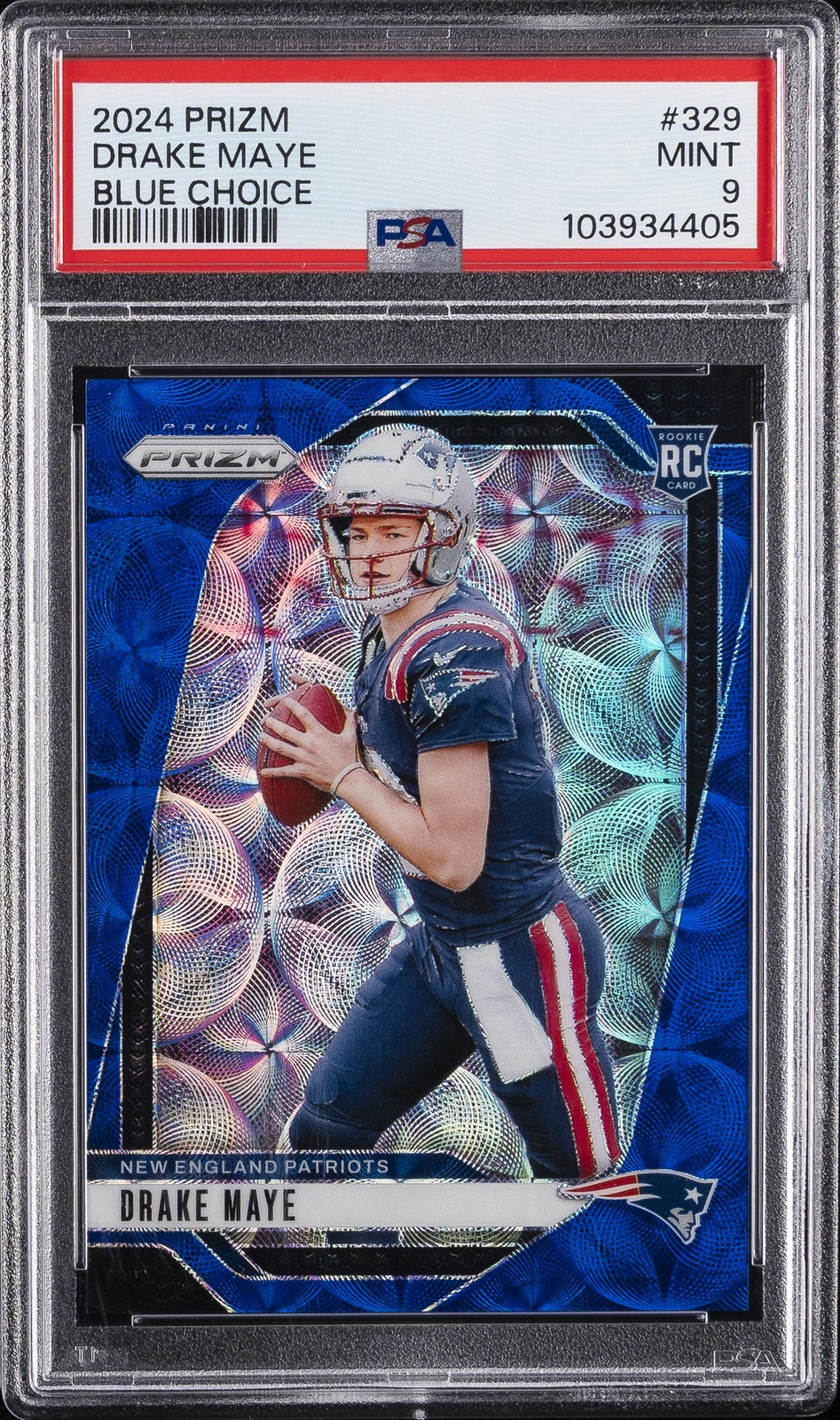 2024 PANINI PRIZM BLUE CHOICE #329 DRAKE MAYE ROOKIE RC 14/14 PSA 9