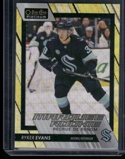 2023-24 O-Pee-Chee Platinum #289 Ryker Evans Neon Yellow Surge