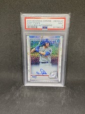 Andy Pages 2020 Bowman Chrome Mega Box Autographs PSA 9 