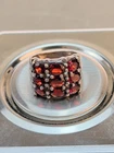 Vintage Sterling Silver 925 Garnet Ring Size 4.75