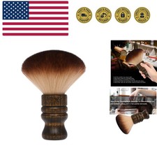 Large Neck Duster Brush Soft Barber Face Cleaning Hairbrush Nylon Hair Wooden...