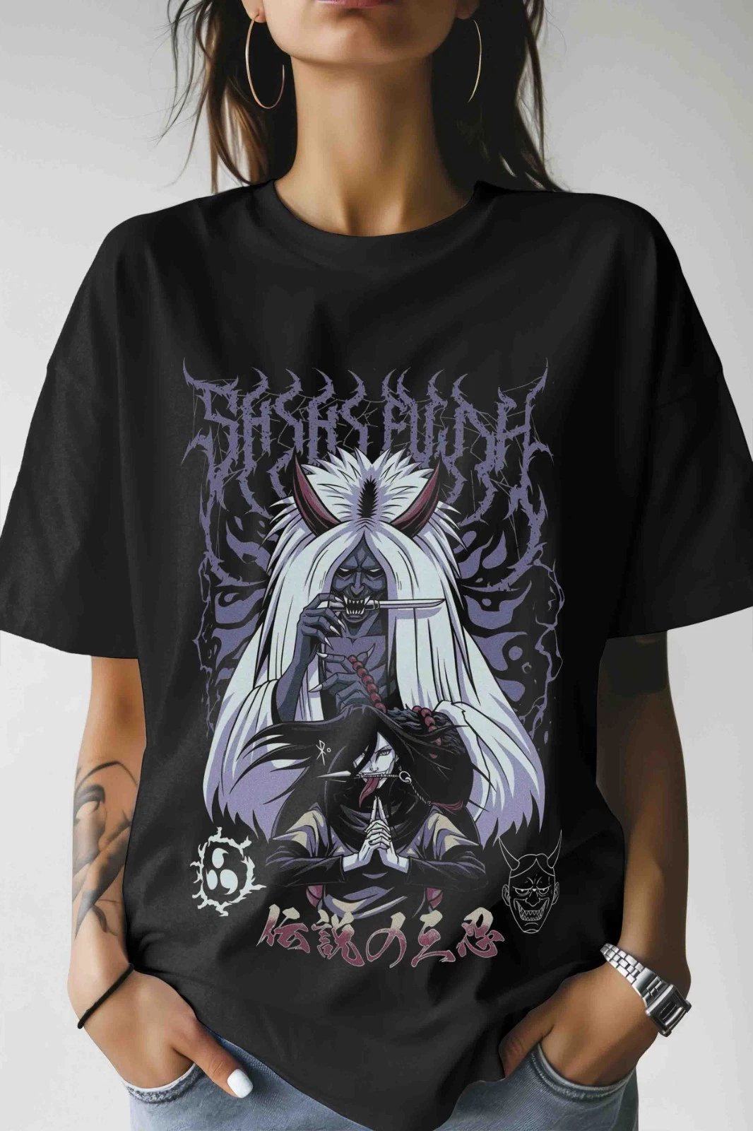 Narutoo Shirt Orochimaru Tshirt Tsunade T-Shirt Sasuke Anime Jiraya Unisex Tee