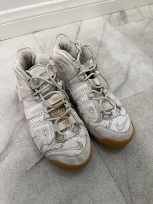 Nike Air More Uptempo White/Gum Mid Top Lace Up Sneakers 415082-101 2016