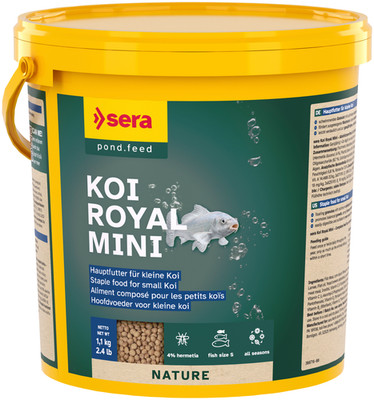 sera Koi Royal Mini 3,8L | Hauptfutter für junge Koi bis 12cm| Gartenteich Teich