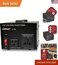 750W Step Up/Down Voltage Converter with Universal Socket - Perfect for Travel