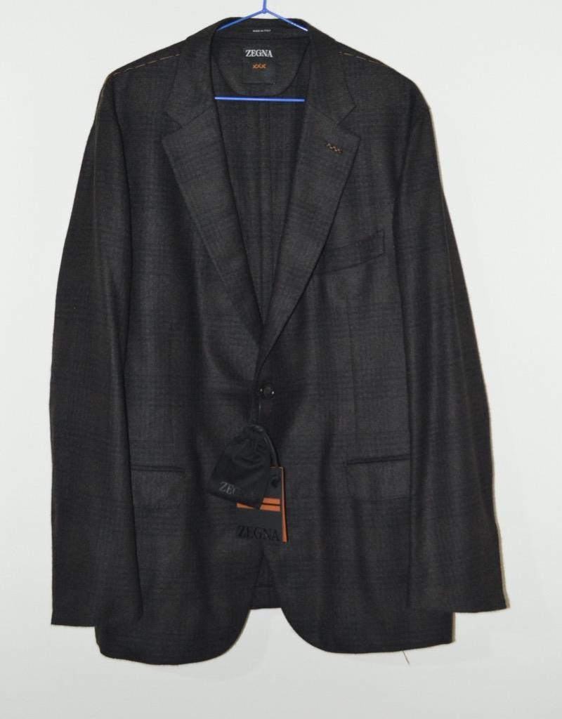 ZEGNA 'Atelier' Couture XXX Glen Plaid Cashmere & Silk Sport Coat SZ 56R image 4