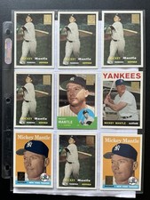 1996 topps baseball mantle commemorative cards Lot Of 14