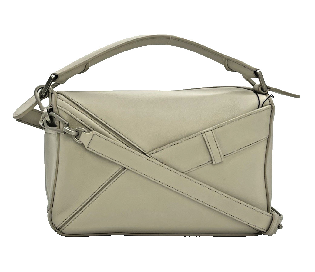 Loewe Panta small puzzle bag in shiny white leather image 5