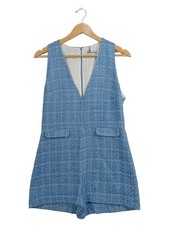 ZARA Tuta Intera Donna Blu Elegante Tweed (IT 40, EU 36, INT S)
