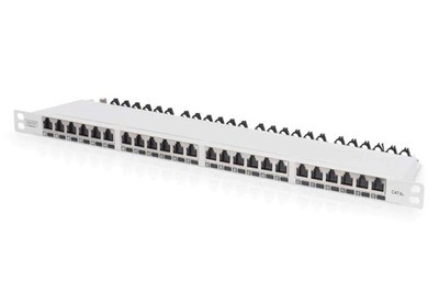 Digitus patch panel - 19-inch - Cat-6A - 24-port RJ45 - Shielded - LSA patch fie