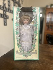 Vintage Collectible Limited Collection Porcelain Doll New In Box. White Dress