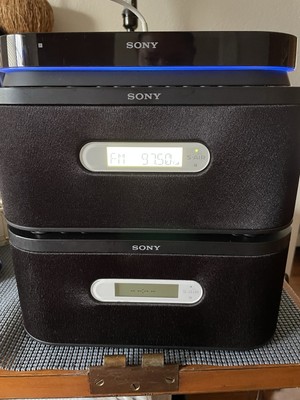 2 Sony Speaker System AIR-SA10 S-AIR Wireless  w/ EZW-RT10 Transceiver Card 