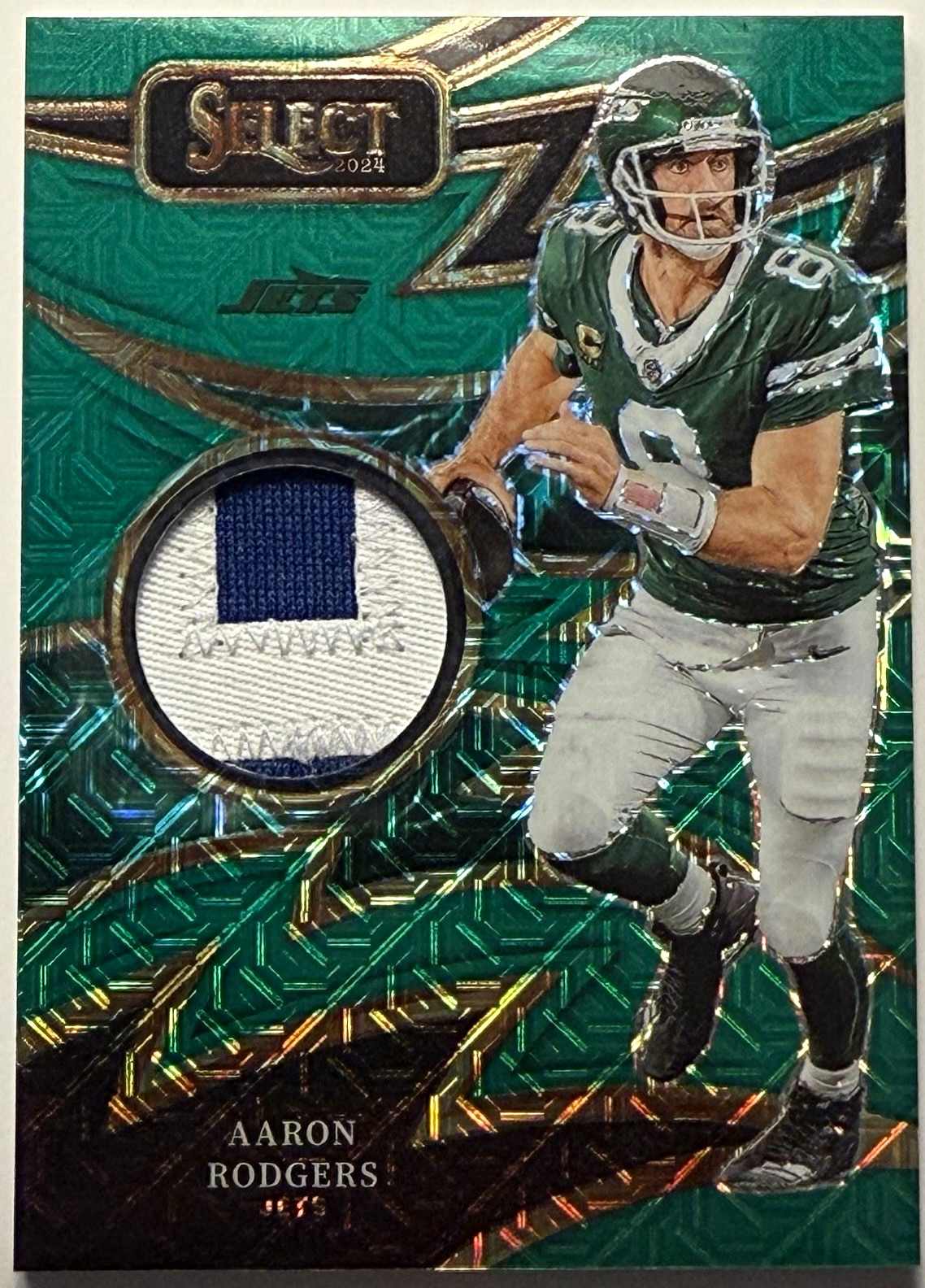 2024 Select Sparks Aaron Rodgers #S-ARS Green Prizm /5