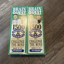 Vintage BRAIN QUEST 1500 Questions EDUCATIONAL GAME 1  2 Flash Cards 4thGRADE