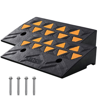 #ad Uimoso Rubber Curb Ramp for Driveway Heavy Duty Threshold Ramp 3.7quot; 4.3quot; 5quot; 6quot; $26.99