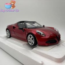 Autoart 1:18 Alfa Romeo 4C Red 2 door roof detachable alloy car model