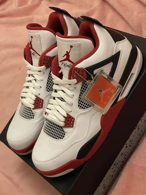 Nike Air Jordan 4 Retro OG 2012 UK Size 11 White Varsity Red Black Deadstock - Image 1 of 4