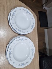 Bavarian Rose Crockery 2 X Dishes And 2 Times Plates .pretty Floral Design