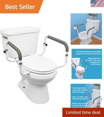 Toilet Safety Frame for Elderly & Disabled - Adjustable 16-18