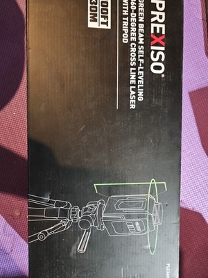 PREXISO 360° Laser Level with Tripod, 100Ft Self Leveling Cross Line Laser