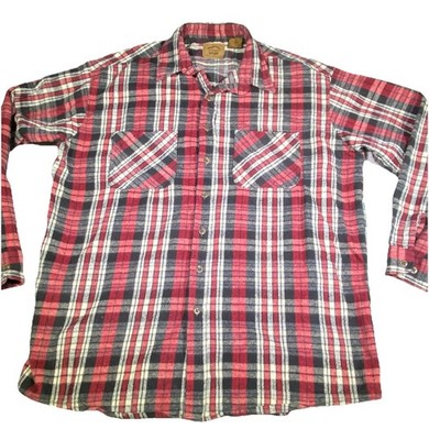 Vintage St. John's Bay Heavyweight Flannel Shirt  Men's 2XLT Red Plaid