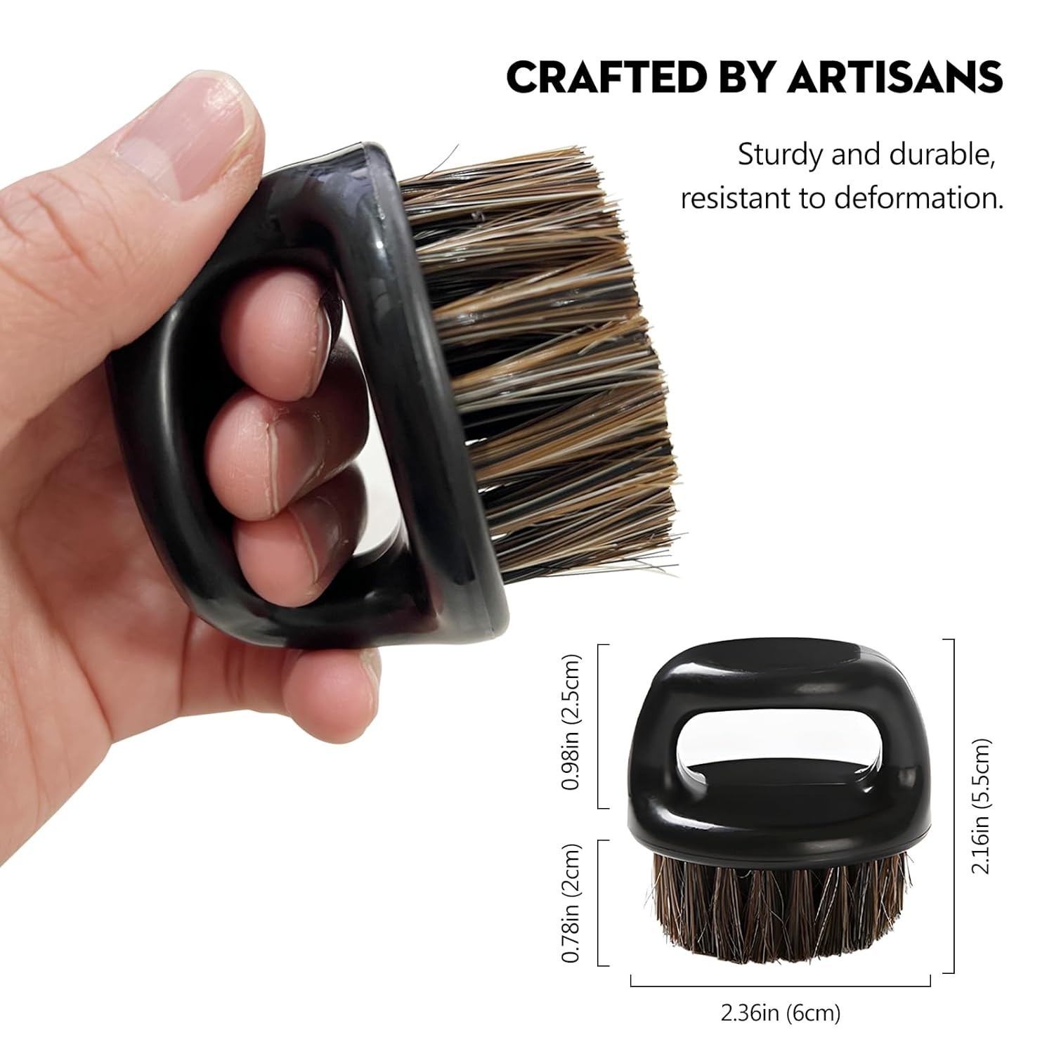 2-Pack Professional Knuckle Brush for Barbers - Essential Beard and Mustache ... thumbnail 7