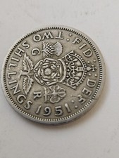 1951 British Florin Two Shillings