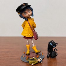 Coraline & Cat Figure Set 20cm PVC Statue Movie Collectible Doll Halloween Gift