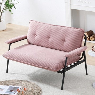 Modern Pink Sofa with Metal Frame for Versatile in Small apartment